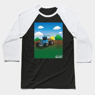 Blue Hunting Truck Cartoon Baseball T-Shirt